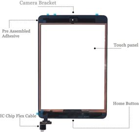 img 3 attached to New Touch Screen Replacement Parts For IPad Mini 1/Mini 2 (White) With IC Chip