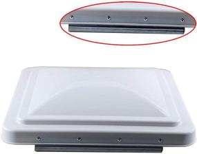 img 2 attached to 🏕️ 1 Pack Universal RV Roof Vent Lid Cover Replacement, 14-Inch White for Camper Trailer and Motorhome