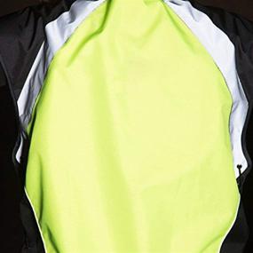 img 2 attached to 🏍️ Badass Moto High Vis Reflective Motorcycle Vest - Yellow, Size Medium. Adjustable for Jackets. Zipper Front & Pocket. Bikers, ATV, Hunting, Cycling, Military