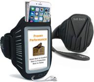 📱 armpocket racer plus ultra thin phone armband - perfect fit for iphone 8 plus, 7 plus, 6 plus & more, up to 6.3 inches - black medium strap for running logo