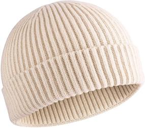 img 4 attached to 🧣 Stylish and Cozy Choshion Warm Wool Cuffed Short Knit Fisherman Beanie for Men and Women: The Perfect Winter Hat