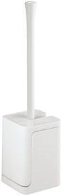 img 4 attached to Efficient White Toilet Bowl Brush and 🚽 Holder for Discreet Bathroom Storage - iDesign Hideaway Compact