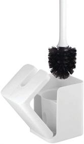 img 2 attached to Efficient White Toilet Bowl Brush and 🚽 Holder for Discreet Bathroom Storage - iDesign Hideaway Compact