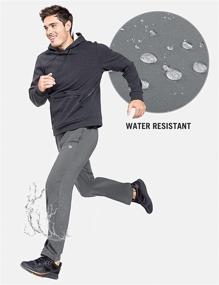 img 2 attached to 👖 BALEAF Men's Fleece Lined Water Resistant Sweatpants: Winter Athletic Workout Thermal Warm Pants with Zippered Pockets