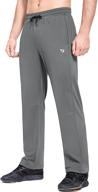 👖 baleaf men's fleece lined water resistant sweatpants: winter athletic workout thermal warm pants with zippered pockets logo