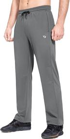 img 4 attached to 👖 BALEAF Men's Fleece Lined Water Resistant Sweatpants: Winter Athletic Workout Thermal Warm Pants with Zippered Pockets