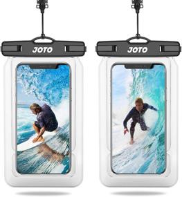 img 4 attached to 📱 JOTO Floating Waterproof Phone Pouch - Underwater Dry Bag for iPhone 13 Pro Max, Samsung Galaxy, and More - 2 Pack, Black