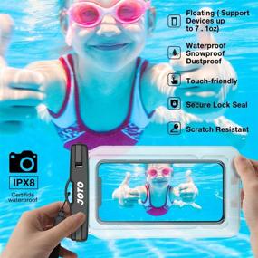 img 2 attached to 📱 JOTO Floating Waterproof Phone Pouch - Underwater Dry Bag for iPhone 13 Pro Max, Samsung Galaxy, and More - 2 Pack, Black