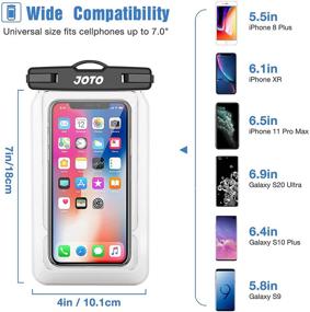 img 3 attached to 📱 JOTO Floating Waterproof Phone Pouch - Underwater Dry Bag for iPhone 13 Pro Max, Samsung Galaxy, and More - 2 Pack, Black