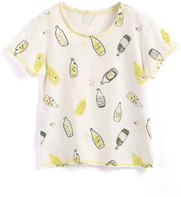 img 4 attached to Cute and Comfy: Aimama Toddler Boys Soft Cotton Yellow T-Shirt!