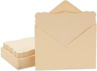 💌 printable kraft cardstock paper invitations with envelopes - pack of 50 | ideal for weddings, birthdays, baby showers (5x7) logo