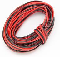 🔌 66ft/20m 20 gauge 2pin extension wire, evz 20awg 2 conductor parallel electric cable cord for single color led strips 3528 5050, red and black logo