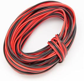 img 4 attached to 🔌 66 футов/20м 20 калибра 2-пиновая проводка, EvZ 20AWG 2 проводниковый параллельный электрический кабель для одноцветных светодиодных лент 3528 5050, красный и черный