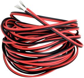 img 2 attached to 🔌 66 футов/20м 20 калибра 2-пиновая проводка, EvZ 20AWG 2 проводниковый параллельный электрический кабель для одноцветных светодиодных лент 3528 5050, красный и черный