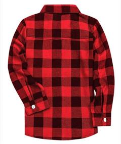 img 3 attached to Family Matching Clothes Sleeves Flannel Men's Clothing for Shirts