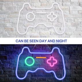 img 2 attached to 🎮 SOLIDEE Dimmable LED Neon Signs for Living Room, Bedroom - Gamepad Controller Shape Neon Sign Lights - Game Room Decor Accessories - Cool Teen Boys, Girls, Kids Gamer Gifts