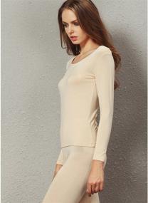 img 3 attached to Liang Rou Crewneck Thermal Underwear Women's Clothing for Lingerie, Sleep & Lounge