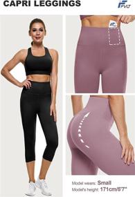 img 3 attached to FVLT Leggings Waisted Hidden Pocket Sports & Fitness for Team Sports