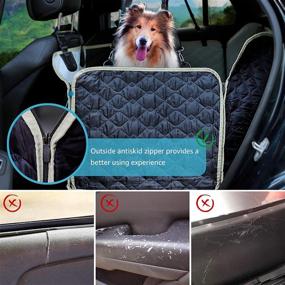 img 2 attached to 🐾 Lassie Dog Car Seat Covers: 100% Waterproof, Scratchproof & Nonslip with Mesh Window - Universal Size for Cars, Trucks & SUVs