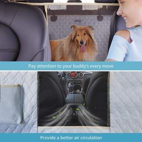 img 3 attached to 🐾 Lassie Dog Car Seat Covers: 100% Waterproof, Scratchproof & Nonslip with Mesh Window - Universal Size for Cars, Trucks & SUVs