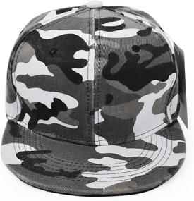 img 1 attached to UltraKey Flat Brim Cap: Army Military 🧢 Camo Baseball Hat for Stylish Camouflage Hip Hop Look