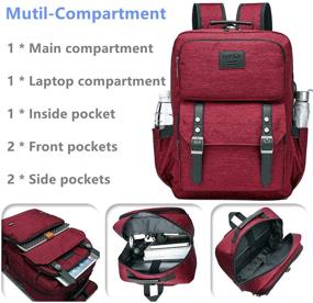 img 1 attached to Laptop Backpack Women Men College Backpacks Bookbag Vintage Backpack Book Bag Fashion Back Pack Anti Theft Travel Backpacks With Charging Port Fit 15 Laptop Accessories in Bags, Cases & Sleeves