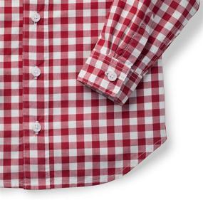 img 1 attached to 👕 Stylish and Versatile: Hope Henry Gingham Poplin Button Boys' Clothing and Tops - Tees & Shirts for Every Occasion