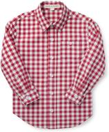 👕 stylish and versatile: hope henry gingham poplin button boys' clothing and tops - tees & shirts for every occasion logo