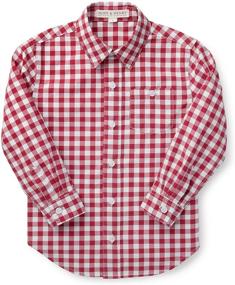 img 4 attached to 👕 Stylish and Versatile: Hope Henry Gingham Poplin Button Boys' Clothing and Tops - Tees & Shirts for Every Occasion