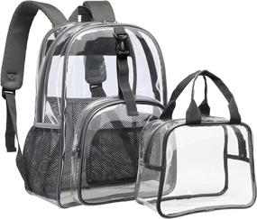 img 4 attached to Backpack F Color Transparent Compartment Security Backpacks