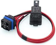 🛥️ waterproof automotive relay with pigtail - pack of 1, 60/80 amp 12 volt, heavy duty 12awg tinned copper wires, marine relays for boats, car fans, and auto applications logo