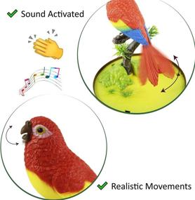 img 3 attached to 🐦 Haktoys Realistic Chirping Activated Operated
