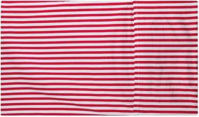 img 1 attached to 🛏️ Rockcloud 400 Thread Count 100% Cotton Standard Size Pillow Case Set - Classic Red Stripe Design, 2pc Pack