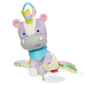 img 4 attached to 🦄 Skip Hop Bandana Buddies Unicorn: Multi-Sensory Teething Toy with Rattle & Textures