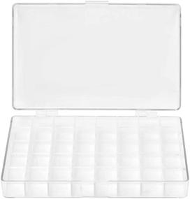 img 2 attached to Versatile Plastic Jewelry Box with 40 Compartments: Multi Grid Storage, Dividers & Acrylic Container - Ideal for Jewelry, Embossing & Powder Storage