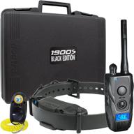 🐶 dogtra 1900s black edition remote training collar - 1 mile range, waterproof, rechargeable, static, vibration - includes petstek clicker for dog training logo