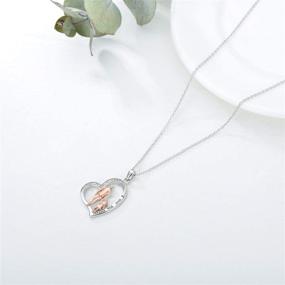 img 1 attached to 👩 S925 Sterling Silver Daughter Heart Pendant Necklace - Heartfelt Forever Jewelry for Daughter, a Special Gift from Mom and Dad