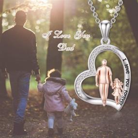 img 3 attached to 👩 S925 Sterling Silver Daughter Heart Pendant Necklace - Heartfelt Forever Jewelry for Daughter, a Special Gift from Mom and Dad