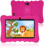 7 inch kids tablet with android 9.0, 2gb ram + 16gb rom, pre-installed kids mode, educational apps, games, camera, and wifi - kids-proof case (pink) logo