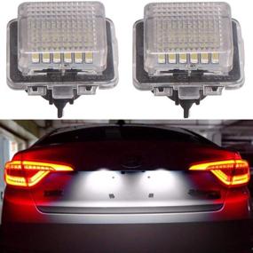 img 4 attached to 🚘 Mercedes-Benz C E S CL Class Car License Plate Lights - Error Free 3W 18 LED White License Plate Lamp Assembly, 24-3528-SMD, 2-Pack