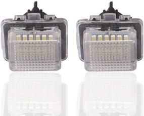 img 2 attached to 🚘 Фары для номерного знака автомобиля Mercedes-Benz C E S CL Class - Ошибка Free 3W 18 LED Белая сборка светильников для номерного знака, 24-3528-SMD, 2 шт.