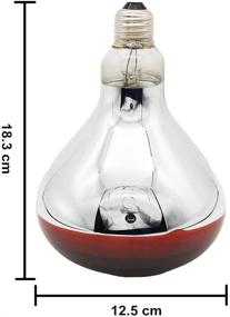 img 1 attached to 🐖 Fengrun Dark Red Infrared Heating Bulb 250W - Ideal for Chicken Farm, Pig Farm, and Pets