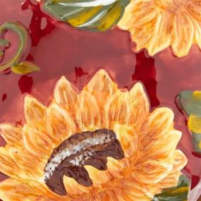 img 2 attached to 🌻 Certified International Sunset Sunflower Biscuit Jar - Multicolored, One Size: A Stunning Addition to your Kitchen