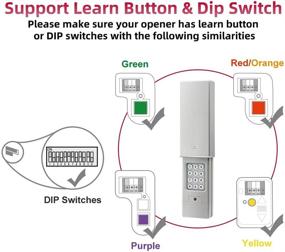 img 3 attached to 🔑 Wireless Keyless Entry Keypad for Garage Door - Compatible with Chamberlain, LiftMaster, Craftsman, Genie, Linear, and More - Control up to 2 Doors with One Keypad - Gray