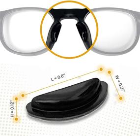 img 1 attached to Enhanced Comfort and Stability: Eye Glasses Nose Support Pads - 10 Pack 3mm Adhesive Anti-Slip Grips for Full Frame Plastic Eyewear