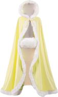 floor-length 57in bridal cape with hand muff for women's wedding logo