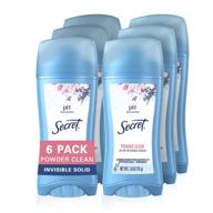 💦 secret powder clean invisible solid - 2.6 oz (pack of 6) - effective antiperspirant and deodorant logo