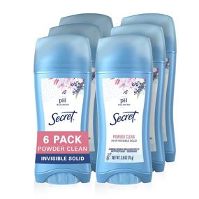 img 4 attached to 💦 Secret Powder Clean Invisible Solid - 2.6 oz (Pack of 6) - Effective Antiperspirant and Deodorant