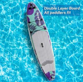 img 1 attached to 🏄 Kingdely Inflatable Stand Up Paddle Board Kit - Complete with SUP Accessories & Portable Carry Bag, Non-Slip Deck, Leash, Paddle and Pump - Ideal Standing Boat for Youth & Adult Adventures