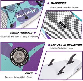 img 2 attached to 🏄 Kingdely Inflatable Stand Up Paddle Board Kit - Complete with SUP Accessories & Portable Carry Bag, Non-Slip Deck, Leash, Paddle and Pump - Ideal Standing Boat for Youth & Adult Adventures